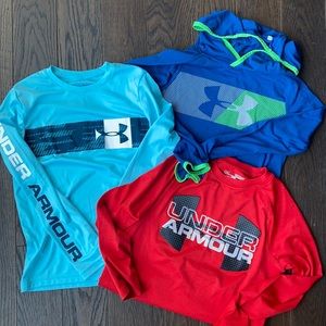 Boys long-sleeve Under Armour shirts